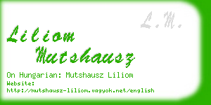 liliom mutshausz business card